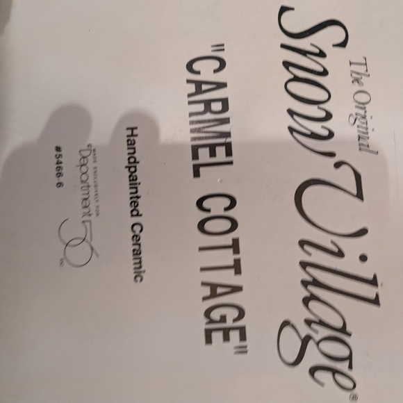 depaerment 56 Carmel Cottage Charming Holiday Village House with Lights - Picture 6 of 6